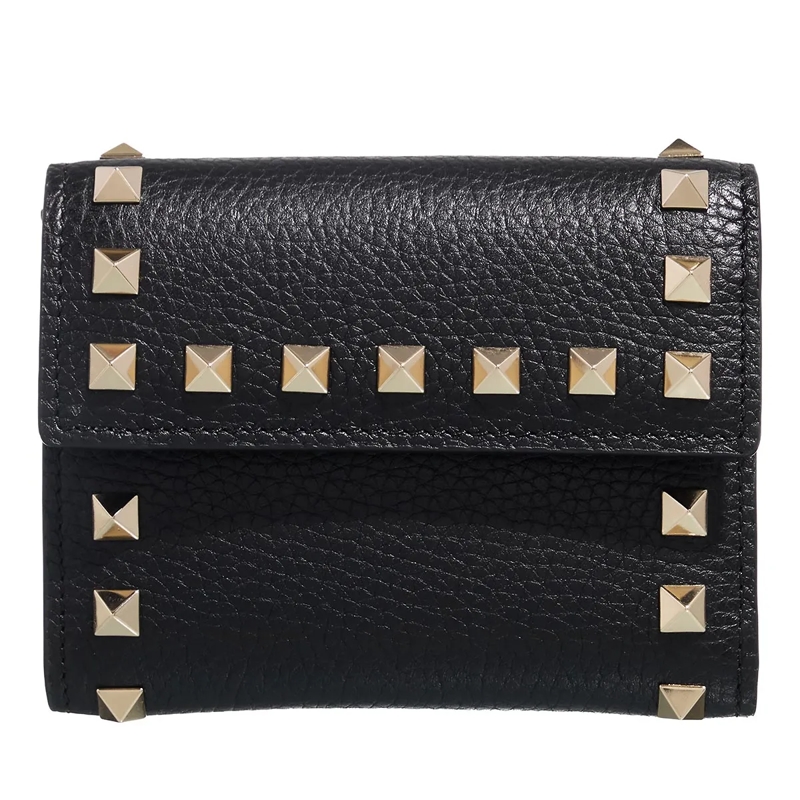 Valentino Garavani Tri-Fold-Portemonnaie Rockstud Trifold Wallet Nero