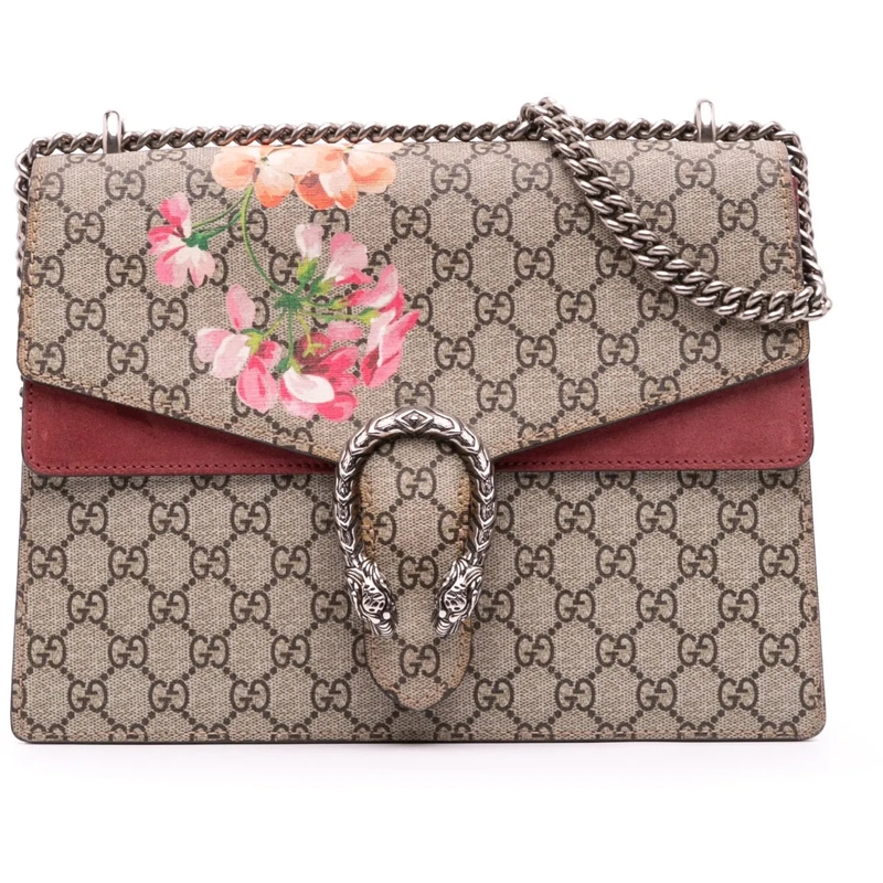 Gucci Sac à bandoulière Medium GG Supreme Blooms Dionysus Shoulder Bag braun