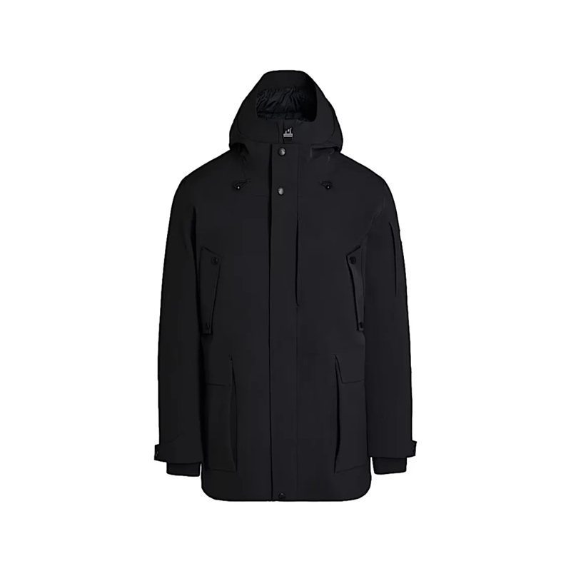 Alpha Tauri Parka Minimalist Black Parka With Intelligent Functional Black