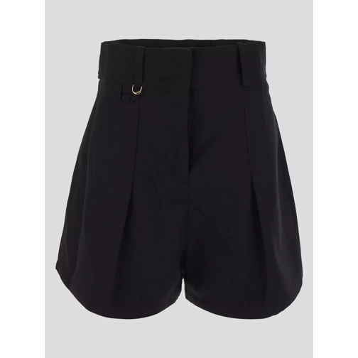 Jacquemus Single Front Pleated Bari Shorts Black 