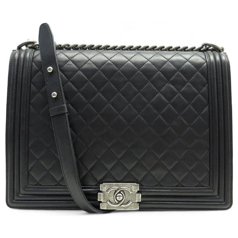 Chanel Crossbody Bag CHANEL BOY JUMBO HANDTASCHE AUS SCHWARZEM LEDER schwarz