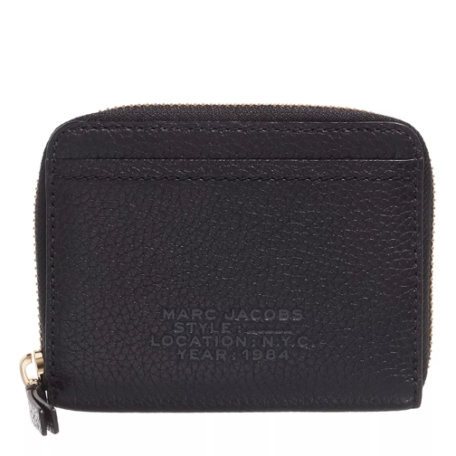 Marc Jacobs The Leather Zip Around Wallet Black Portemonnaie mit Zip