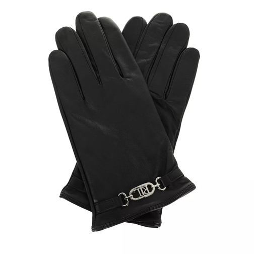 Lauren Ralph Lauren Logo Leather Glove Black Glove