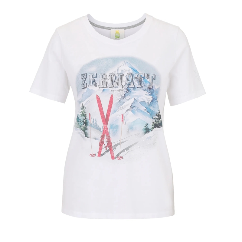 Princess goes Hollywood Bluse T-Shirt mit Schmucksteinen weiss