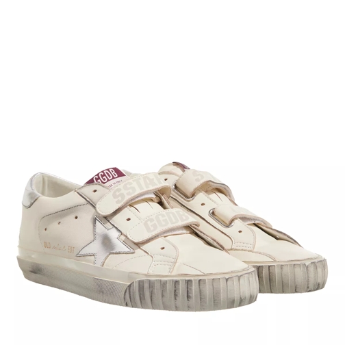 Golden Goose Old School Low Top Sneakers White Ecru/Silver scarpa da ginnastica bassa