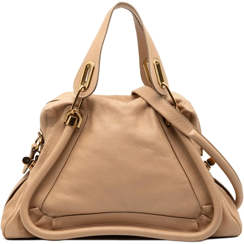 Chloé Schultertasche Medium Leather Paraty Satchel braun