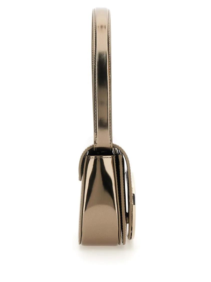 Diesel Hobo bags Metallic Finish Shoulder Bag With Distinctive Oval in goud
