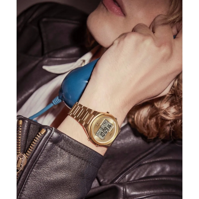 Timex Digitaluhr Quarz-Digitaluhr Q Timex Q80 Continental gold(Image 2)