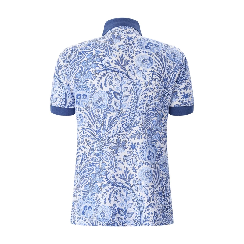 Etro Polohemd Poloshirt mit Paisley-Muster blau(Image 2)