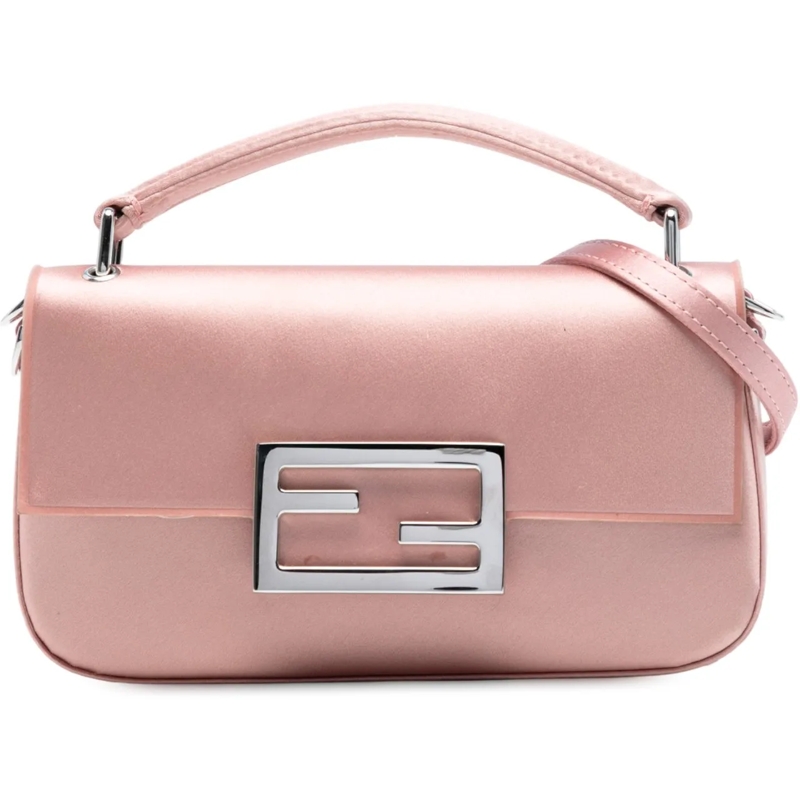 Fendi Schultertasche Silk Baguette Phone Pouch Satchel rose