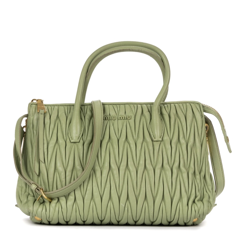 Miu Miu Crossbody Bag Crossbody Tote hell-grün