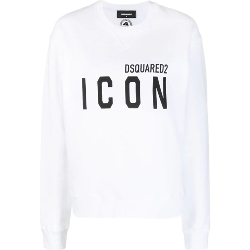 Dsquared2 T-Shirts Icon Logo Sweatshirt weiß