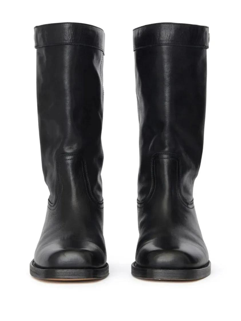 Thumbnail - Isabel Marant Stiefel - Black Leather Boots - Gr. 40 (EU) - in Schwarz - für Damen