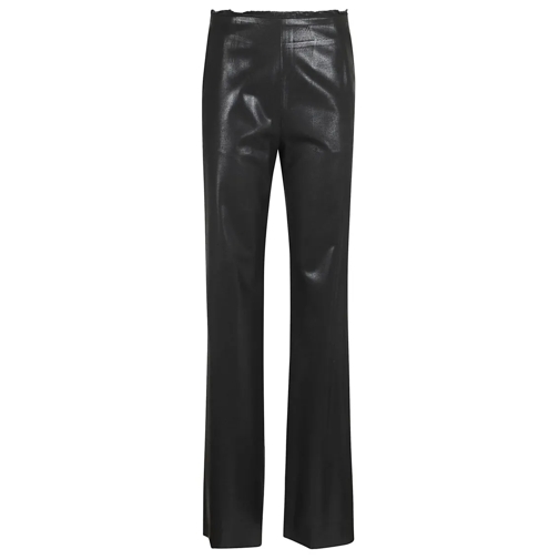 Diesel  Coated Black Trousers Multicolor