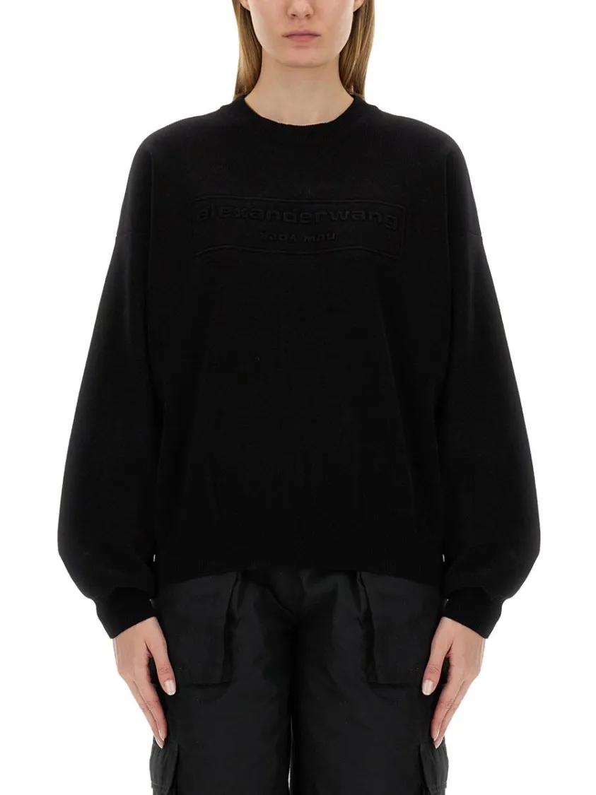 Thumbnail - Alexander Wang - Sweatshirt With Logo - Größe XS - schwarz