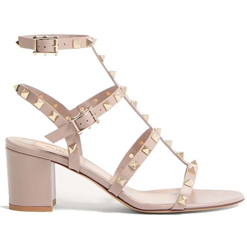Valentino Garavani T-Shirt VALENTINO GARAVANI ROCKSTUD Sandals beige