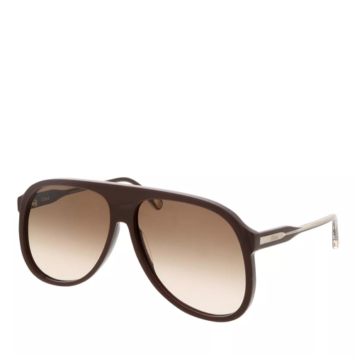 Chloé CH0128S Burgundy-Burgundy-Brown Sunglasses