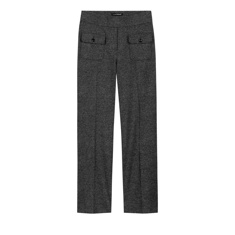 Luisa Cerano Stoffen broek Babyflare aus Punto-Milano anthracite