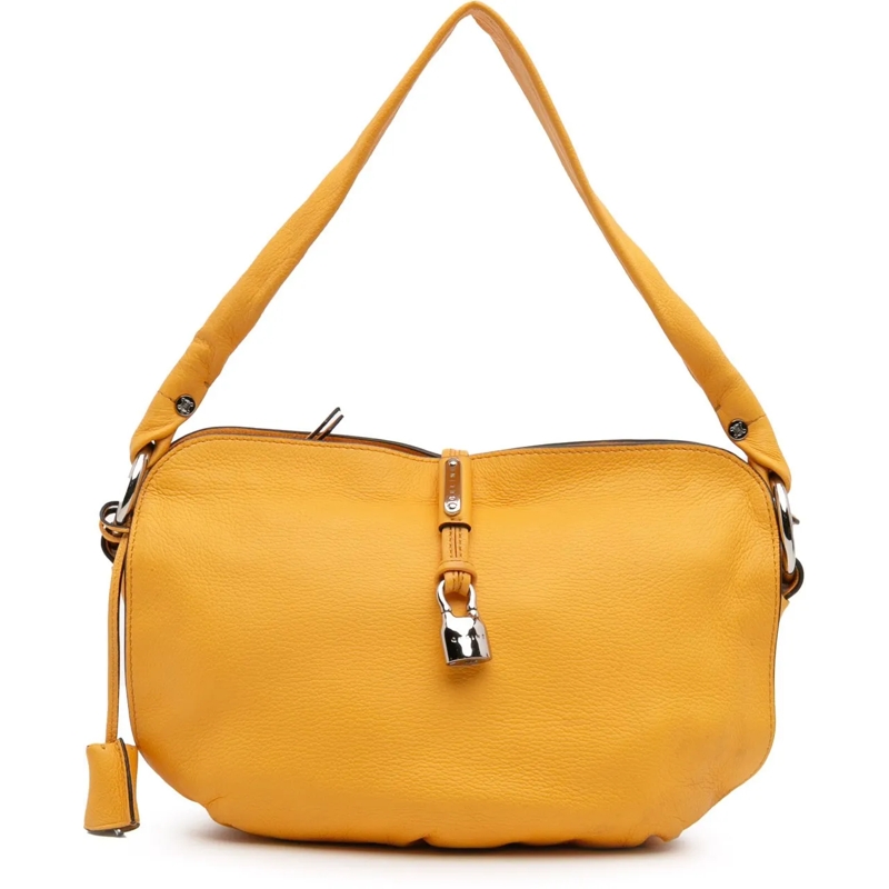 Celine Schultertasche Leather Bittersweet Hobo gelb