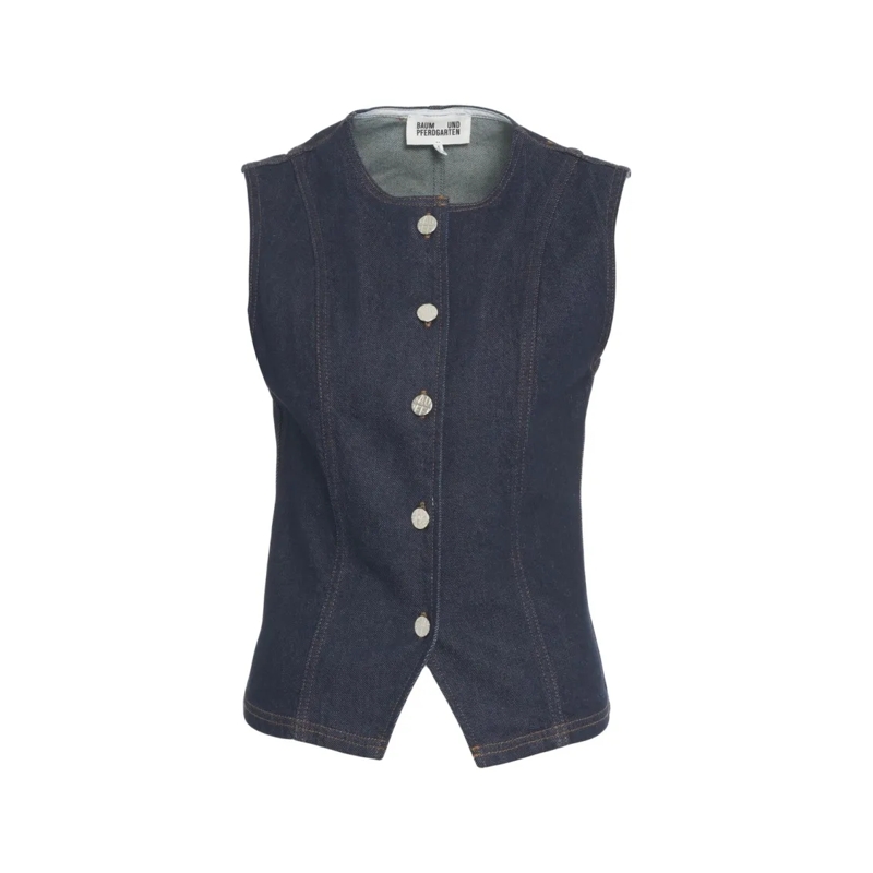Baum Und Pferdgarten Jeansjacke Gilet In Denim 'Mene' Blue