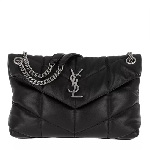 Saint Laurent LouLou Monogramme Shoulder Bag S Leather Black Cross body-väskor