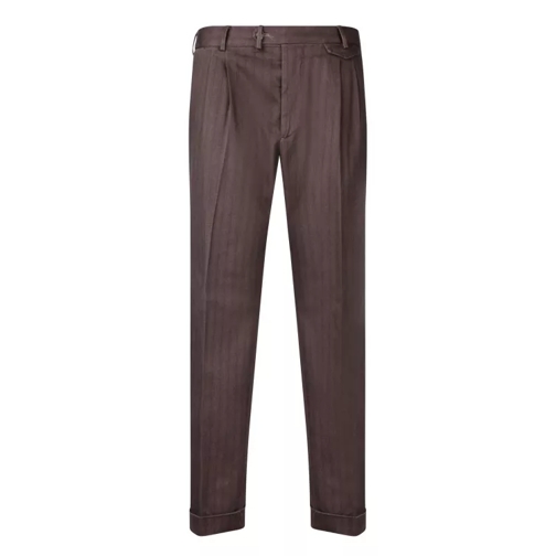 Dell'oglio Houndstooth Trousers Brown 
