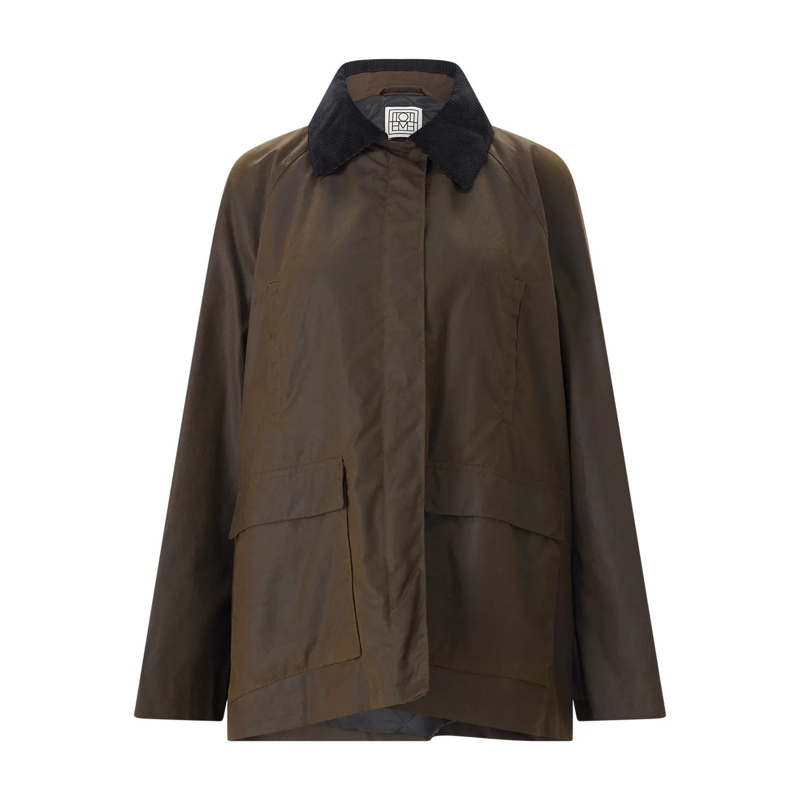 TOTEME Übergangsjacke Jacke aus Baumwolle braun