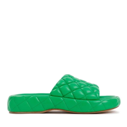 Bottega Veneta Parakeet Padded Leather Sandals Green Sandaler