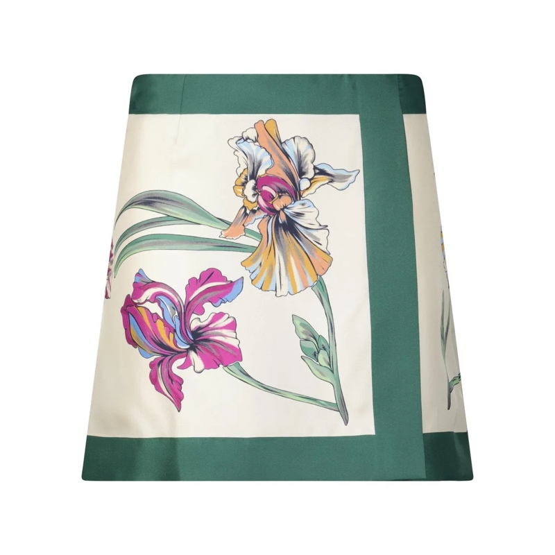 LaDoubleJ Minirok Minirock aus Seide Beige