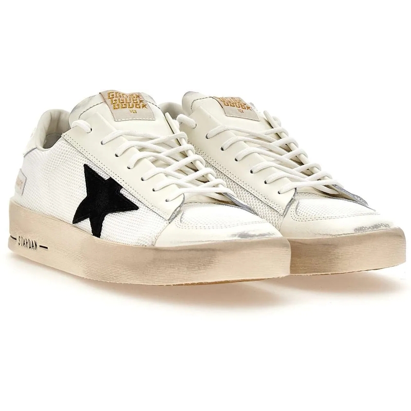 Golden Goose Low-Top-Sneaker Stardan Net Upper Shiny Leather Toe And Heel Suede Grey(Image 16)