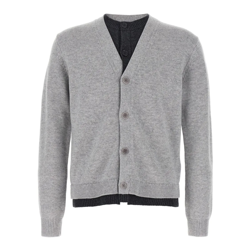 J.W.Anderson Cardigan 'Contrast Layered' Cardigan Grey