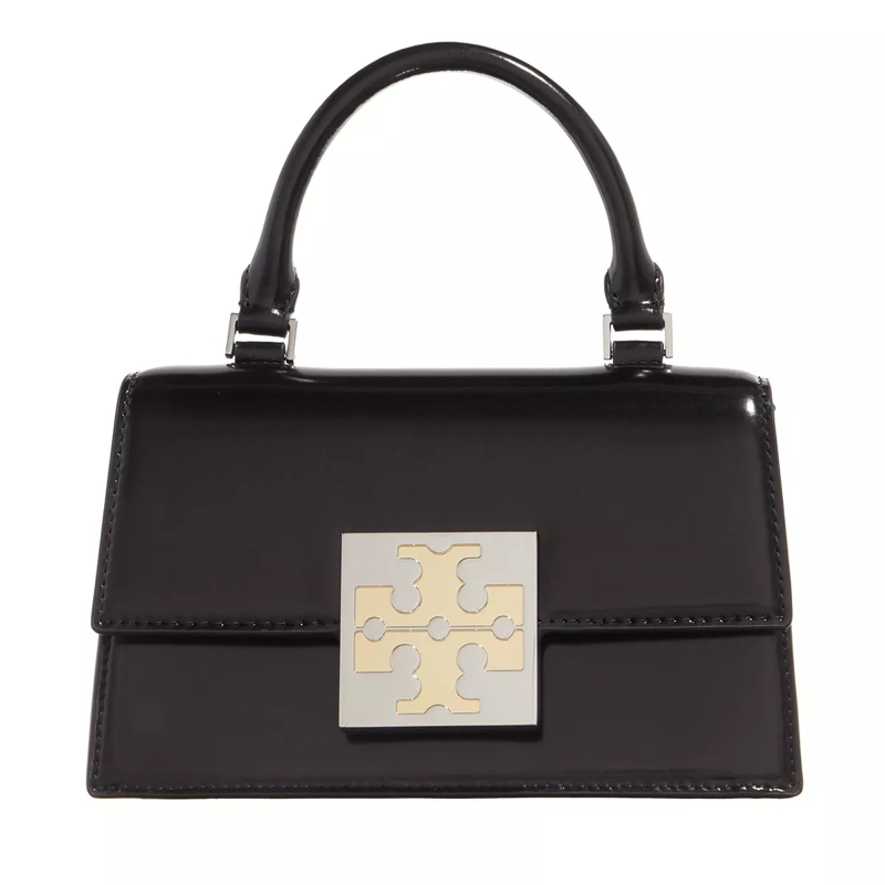 Tory Burch Satchel Trend Spazzolato Mini Top-Handle Bag Black