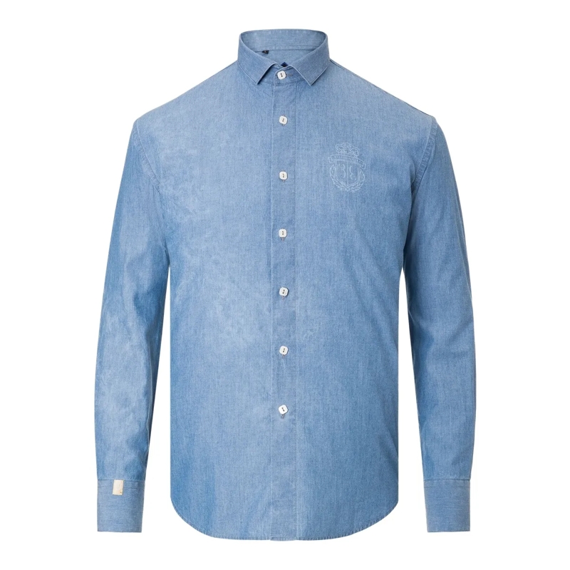 BILLIONAIRE Hemd Hemd Slim Fit hell-blau