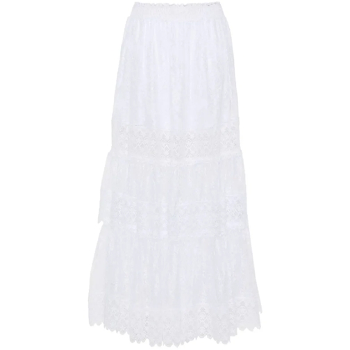 Charo Ruiz Ibiza Mini-Röcke Lace A-Line Skirt White