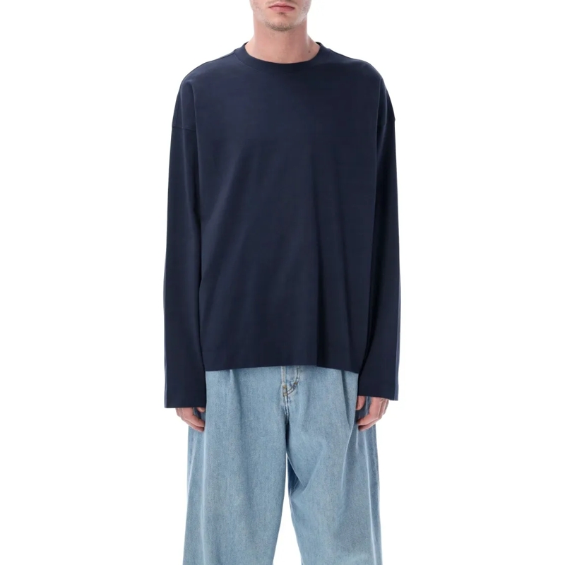 Dries Van Noten Haut à manches longues Relaxed-Fit Long-Sleeved T-Shirt With Classic Crew Black