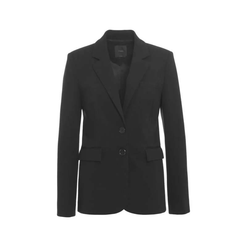 Pinko Blazer Single-Breasted 'Wheel' Blazer Black