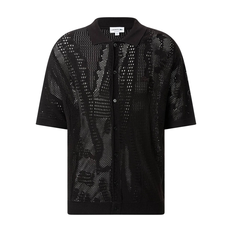 Lacoste Hemd Kurzarm-Hemd mit Logo braun