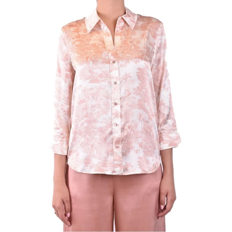 L'AGENCE Chemise Multicolor Long-Sleeved Shirt Pink