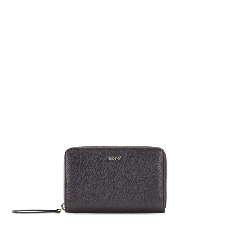 Abro Portemonnaie mit Zip-Around-Reißverschluss Geldbörse aus Leder braun(Image 9)