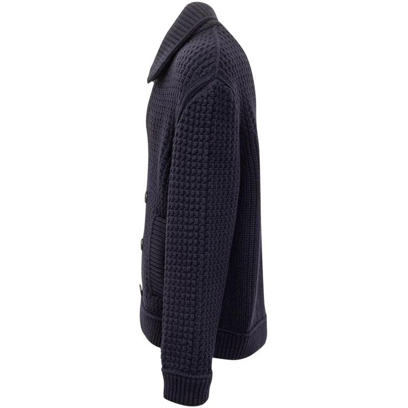 Lanvin Trenchcoat Lanvin Knit Peacoat in Lana dunkelblau(Image 3)