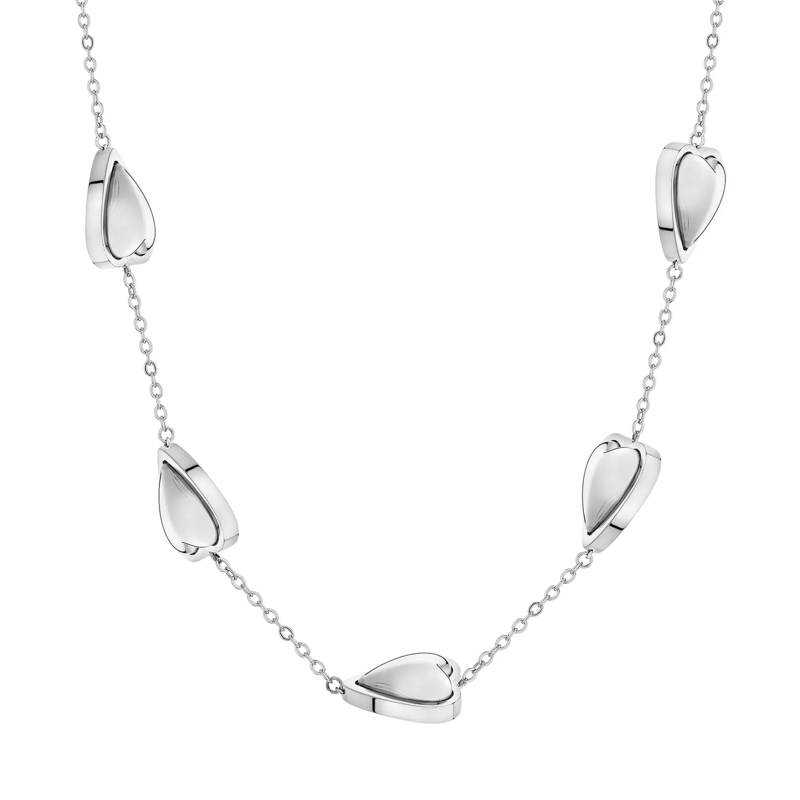 Liebeskind Berlin Mittellange Halskette Edelstahl Metal Heart silber(Image 4)