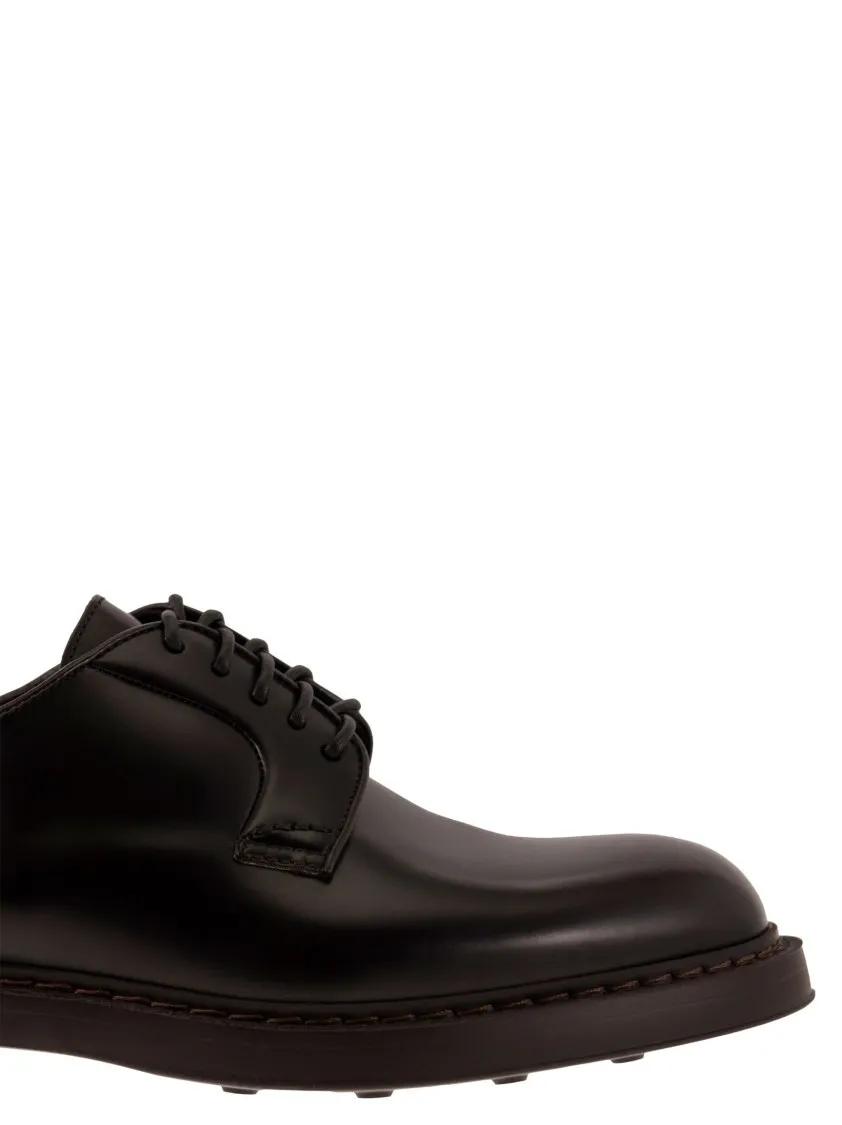 Thumbnail - Leather Derby Lace-Up - Gr. 40 (EU) - in Braun