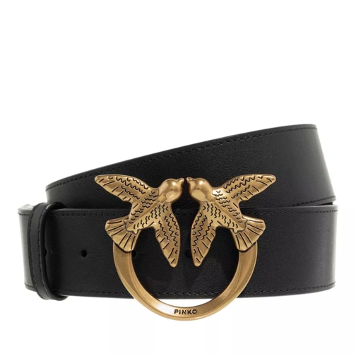 PINKO Love Berry H4 Belt Black Leren Riem