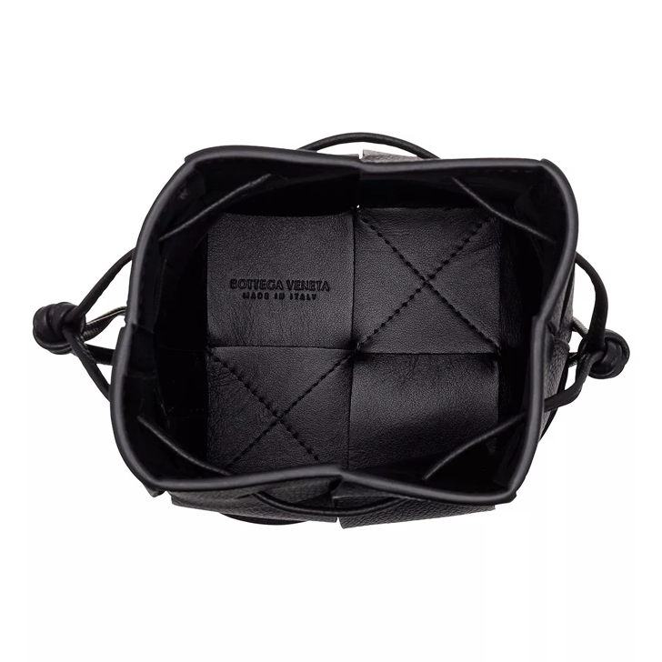 Bottega Veneta Mini Cassette Bag Black Bucket Bag