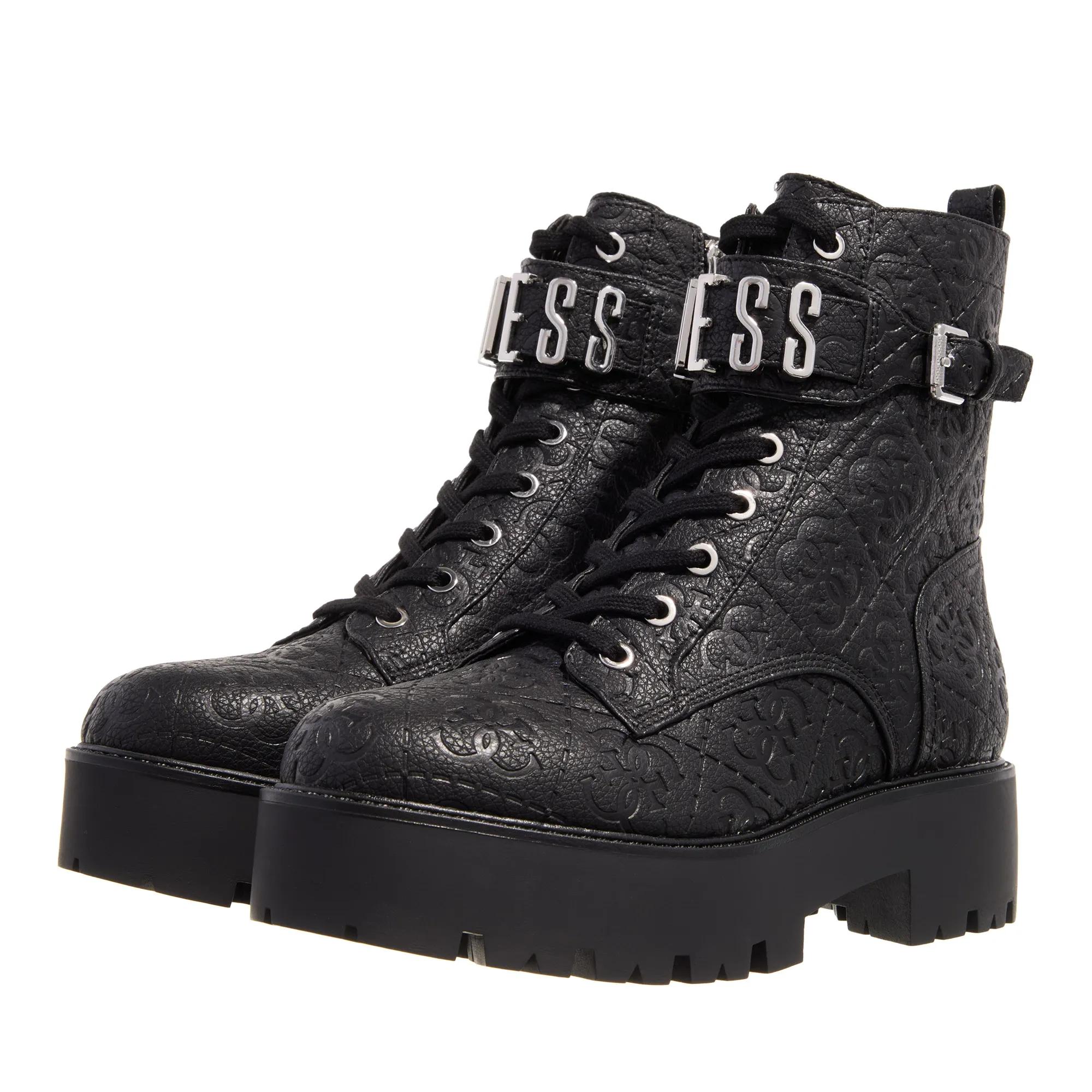 Vaires Black Lace up Boots