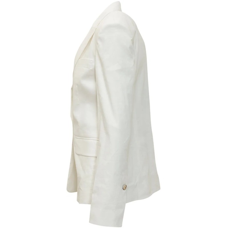 Pinko Blazer Giacca in Lino Monopetto weiß(Image 3)