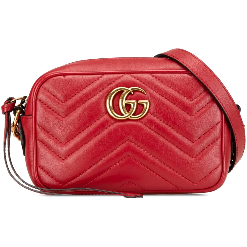 Gucci Sac à bandoulière Mini GG Marmont Matelasse Leather Crossbody rot