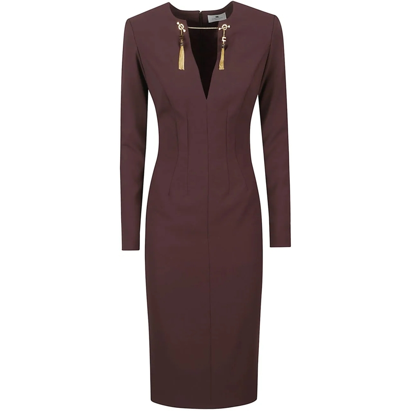 Elisabetta Franchi Robe midi Midi Dress Red rot