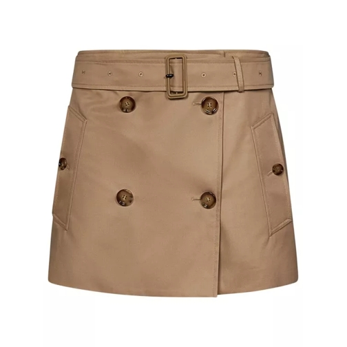 Burberry Beige Cotton Mini Skirt Brown Mini jupes