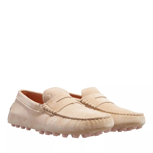 Tod's Loafers Gommino Suede Light Beige Driver
